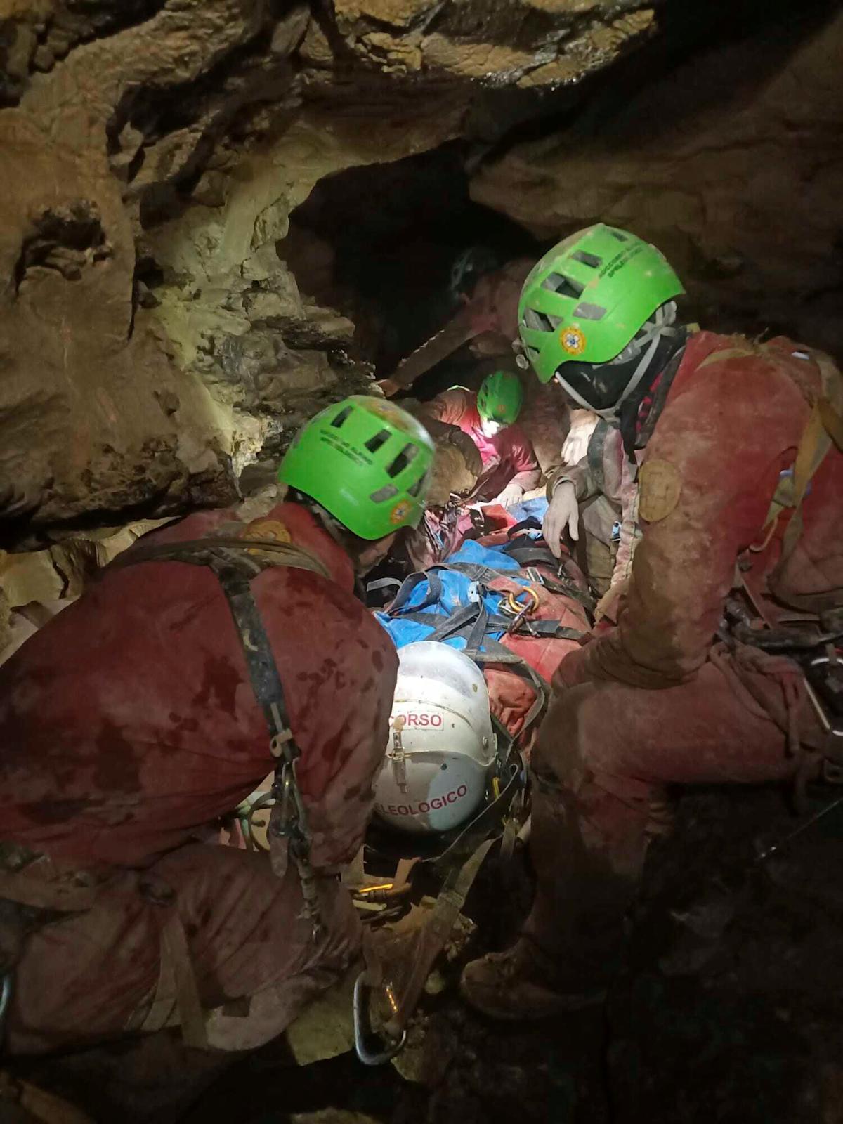 Injured spelunker carried to safety in northern Italy after being trapped for 75 hours Injured spelunker carried to safety in northern Italy after being trapped for 75 hours