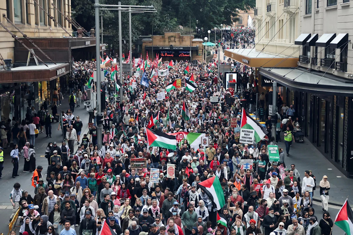 Tens of thousands march across world in support of Palestinians in Gaza Tens of thousands march across world in support of Palestinians in Gaza