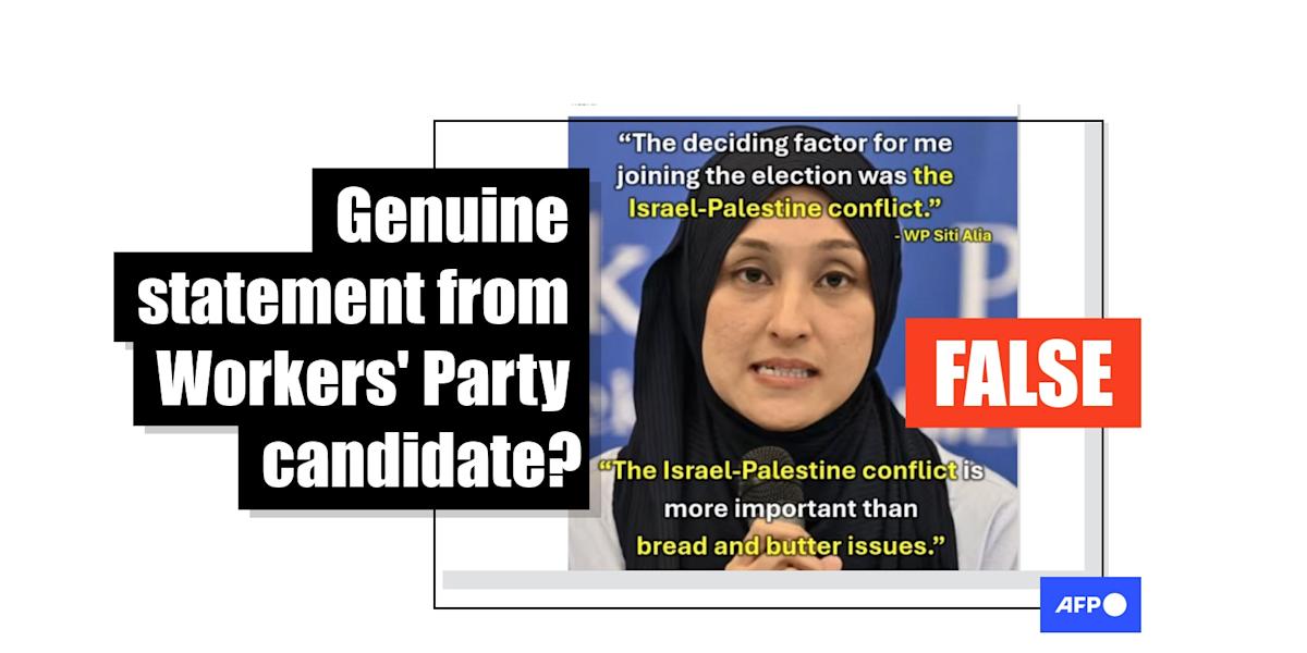 Singaporean opposition candidate misquoted online ahead of polls Singaporean opposition candidate misquoted online ahead of polls