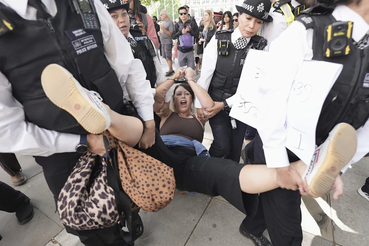 London police arrest 150 as pro-Palestinian protesters defy new law London police arrest 150 as pro-Palestinian protesters defy new law