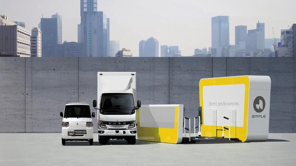 Mitsubishi plans battery swapping tech for electric CVs in Tokyo Mitsubishi plans battery swapping tech for electric CVs in Tokyo