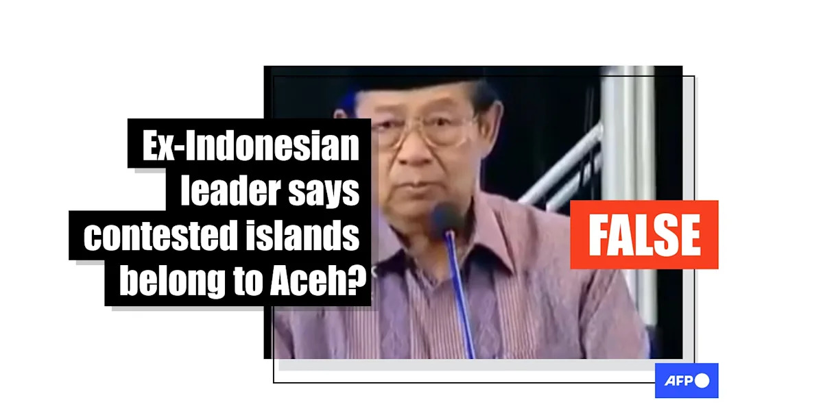 Video shows ex-Indonesian president speaking on tsunami anniversary, not island dispute Video shows ex-Indonesian president speaking on tsunami anniversary, not island dispute