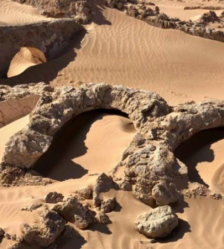 Sedrata: Ruins Covered with Sand in the Algerian Desert Sedrata: Ruins Covered with Sand in the Algerian Desert
