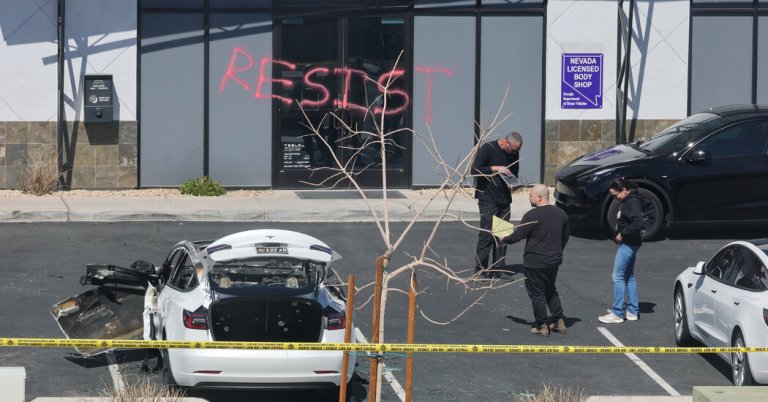 Trump Threatens to Jail Tesla Vandals in El Salvador Prisons Trump Threatens to Jail Tesla Vandals in El Salvador Prisons