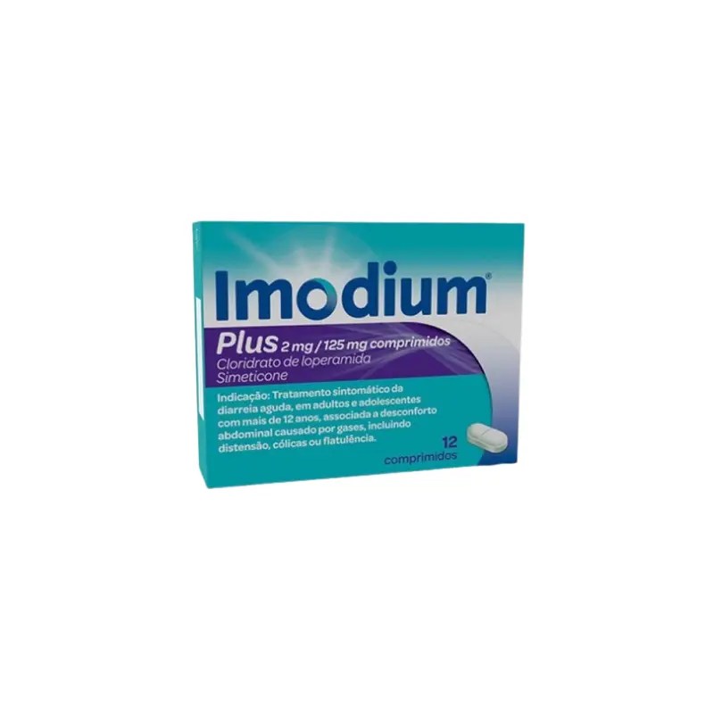 Imodium Plus, 2 mg + 125 mg x12 comprimidos Imodium Plus, 2 mg + 125 mg x12 comprimidos