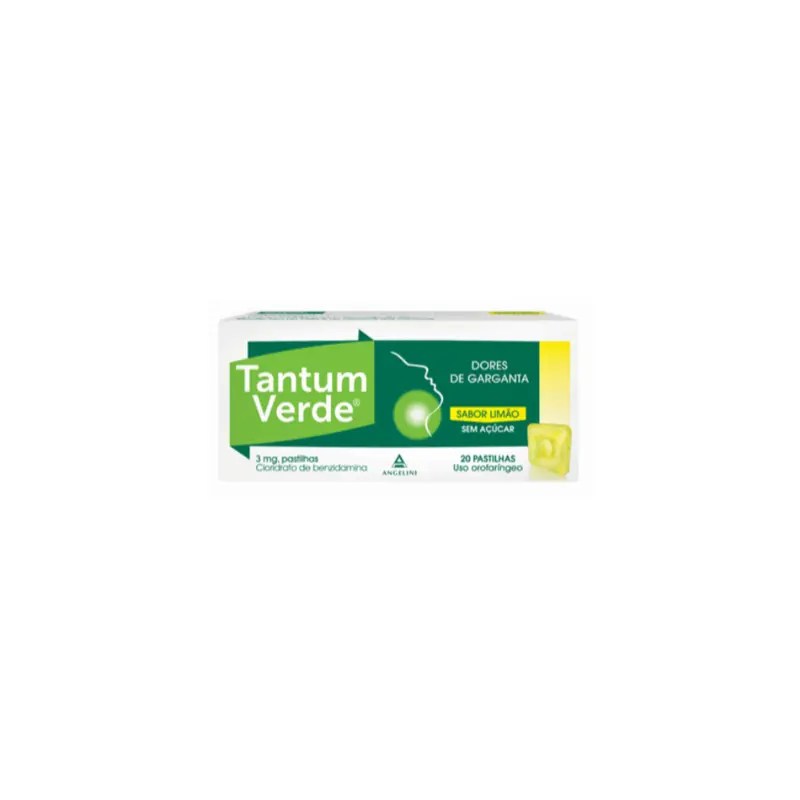 Tantum Verde Limão Sem Açucar 3 mg x20 pst Tantum Verde Limão Sem Açucar 3 mg x20 pst