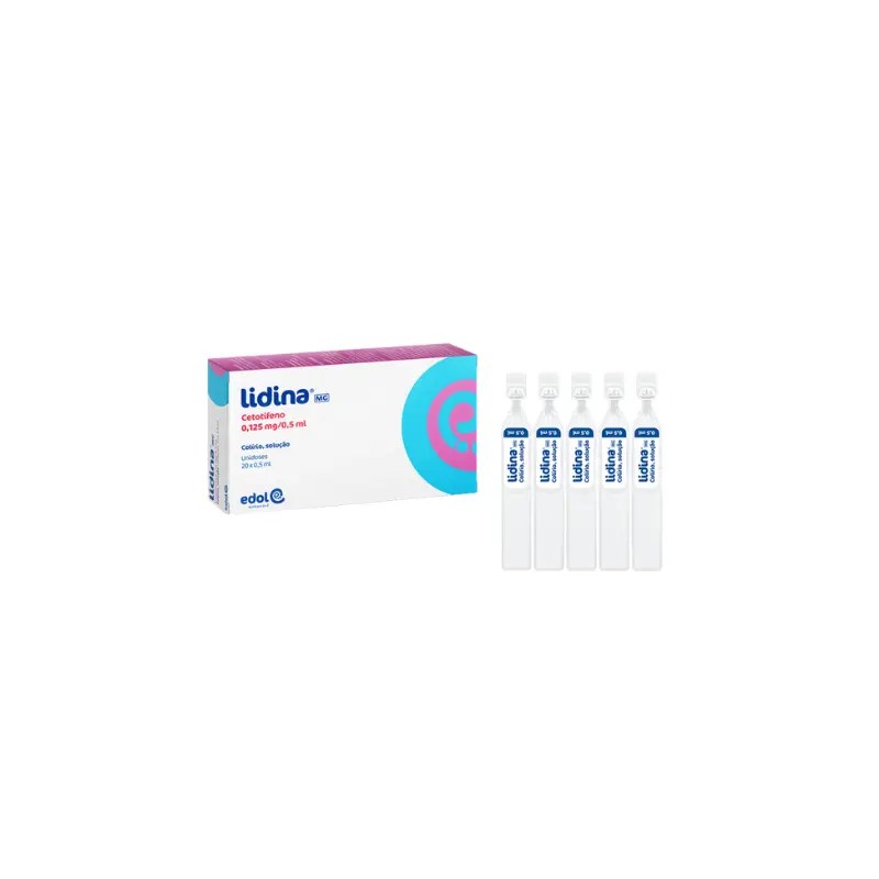 Edol Lidina MG Solução Colírio x20