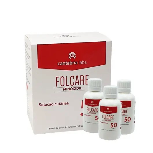 Folcare Minoxidil 50mg/ml Solução Cutânea 3x60ml Folcare Minoxidil 50mg/ml Solução Cutânea 3x60ml