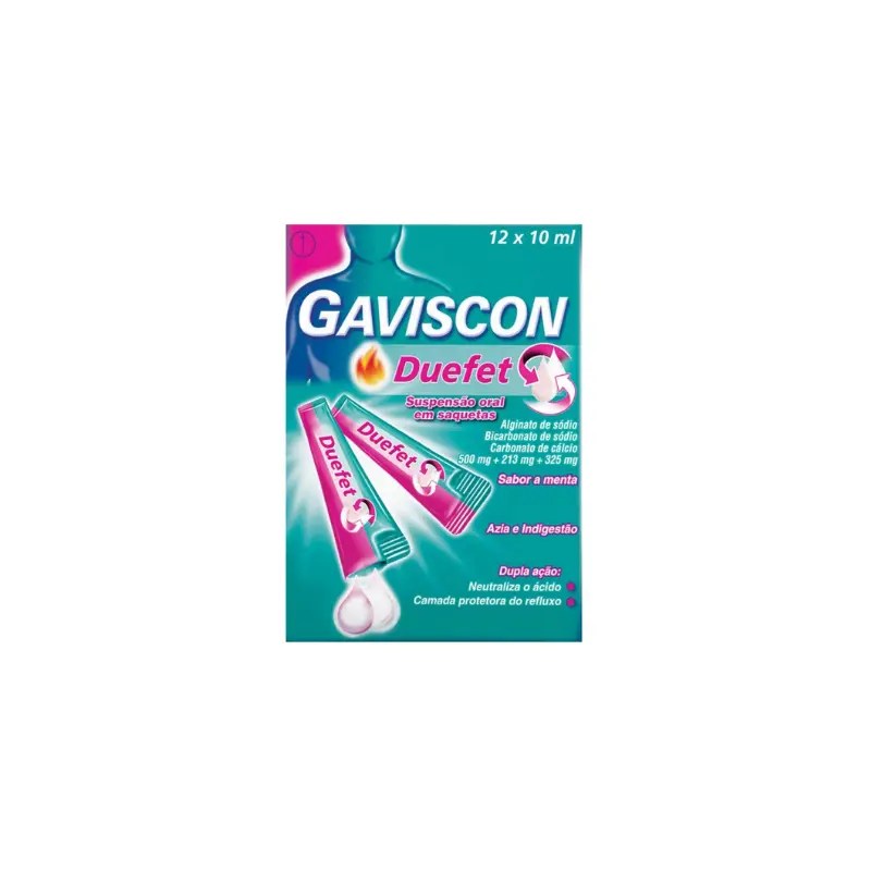 Gaviscon Duefet x12 saquetas de suspensão oral Gaviscon Duefet x12 saquetas de suspensão oral