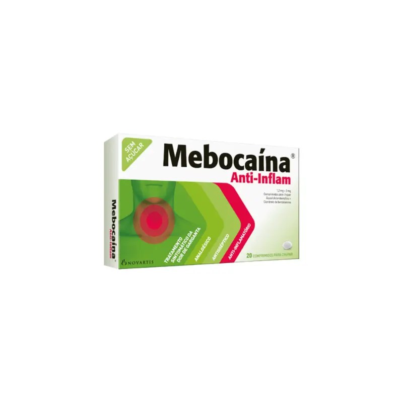 Mebocaína Anti-Inflam 12/3 mg x30 comprimidos Mebocaína Anti-Inflam 12/3 mg x30 comprimidos