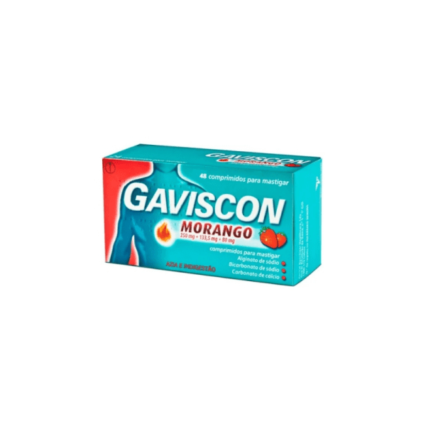 Gaviscon Morango, 250/133,5/80 mg x 48 comp mast Gaviscon Morango, 250/133,5/80 mg x 48 comp mast