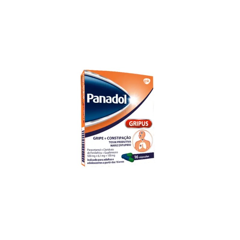 Panadol Gripus 500/6,1/100 mg x16 Cápsulas Panadol Gripus 500/6,1/100 mg x16 Cápsulas