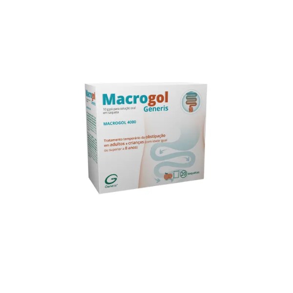 Macrogol Generis 10000 mg saquetas x20 Macrogol Generis 10000 mg saquetas x20