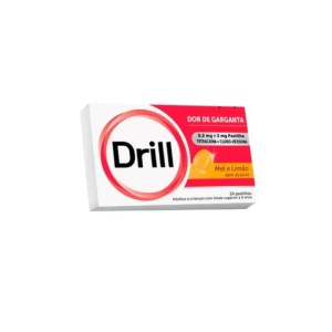 Drill Mel e Limão sem açúcar x24 Pastilhas Drill Mel e Limão sem açúcar x24 Pastilhas