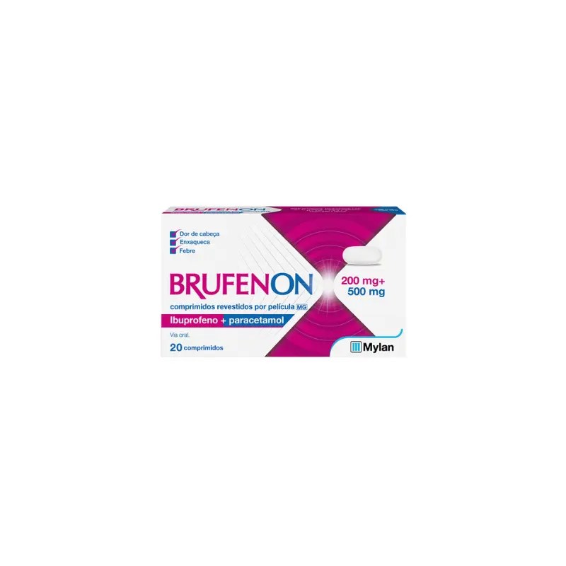 Brufenon 200mg Ibuprofeno + 500mg paracetamol x20 comp Brufenon 200mg Ibuprofeno + 500mg paracetamol x20 comp