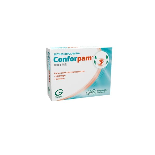 Butilescopolamina Conforpam MG, 10 mg Blister 20 Unidade(s) Comp revest Butilescopolamina Conforpam MG, 10 mg Blister 20 Unidade(s) Comp revest