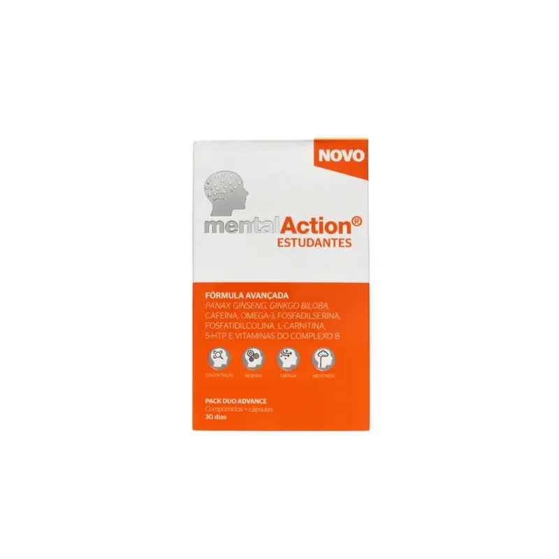 MentalAction Estudantes 30 Cápsulas + 30 Comprimidos