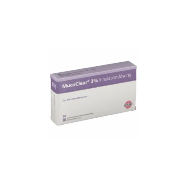 Mucoclear Solução Salina Hipertónica 3% x20 Ampolas Mucoclear Solução Salina Hipertónica 3% x20 Ampolas
