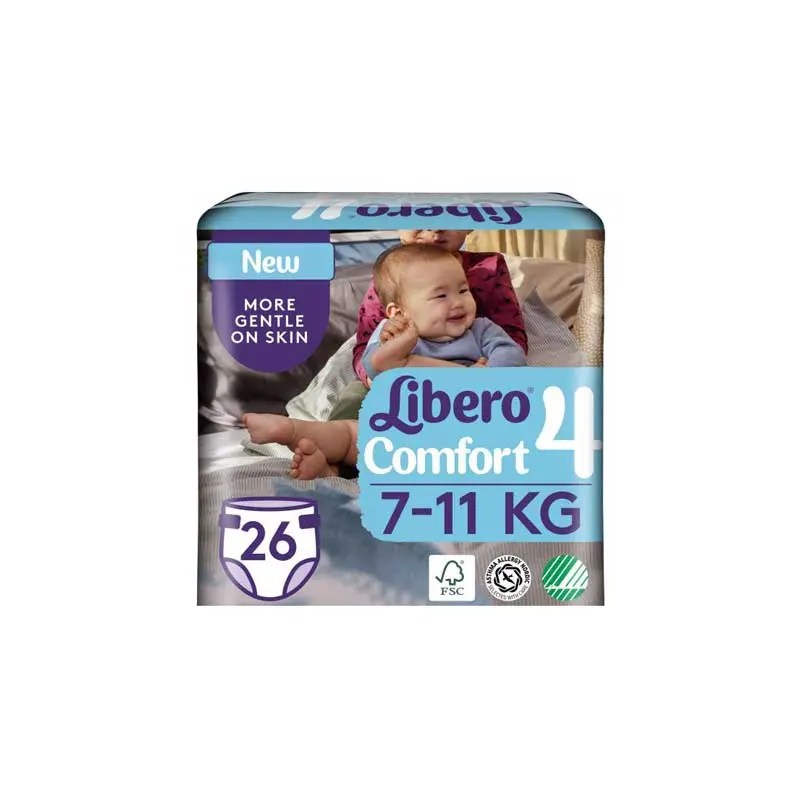 Libero Comfort 4 Fraldas 7-11Kg x26