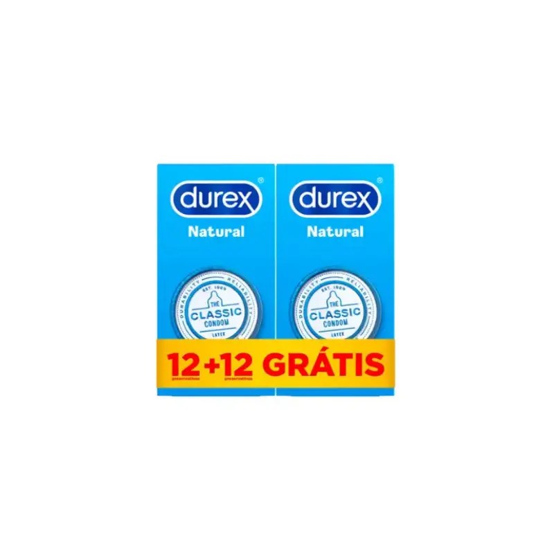 Durex Natural Plus x12 Preservativos + Oferta 2ª Embalagem