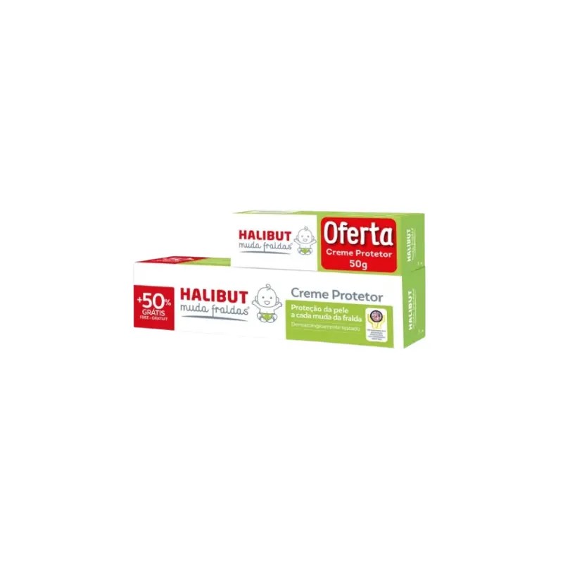 Halibut Muda Fralda Creme Protetor 150g + Oferta Creme Protetor 50g