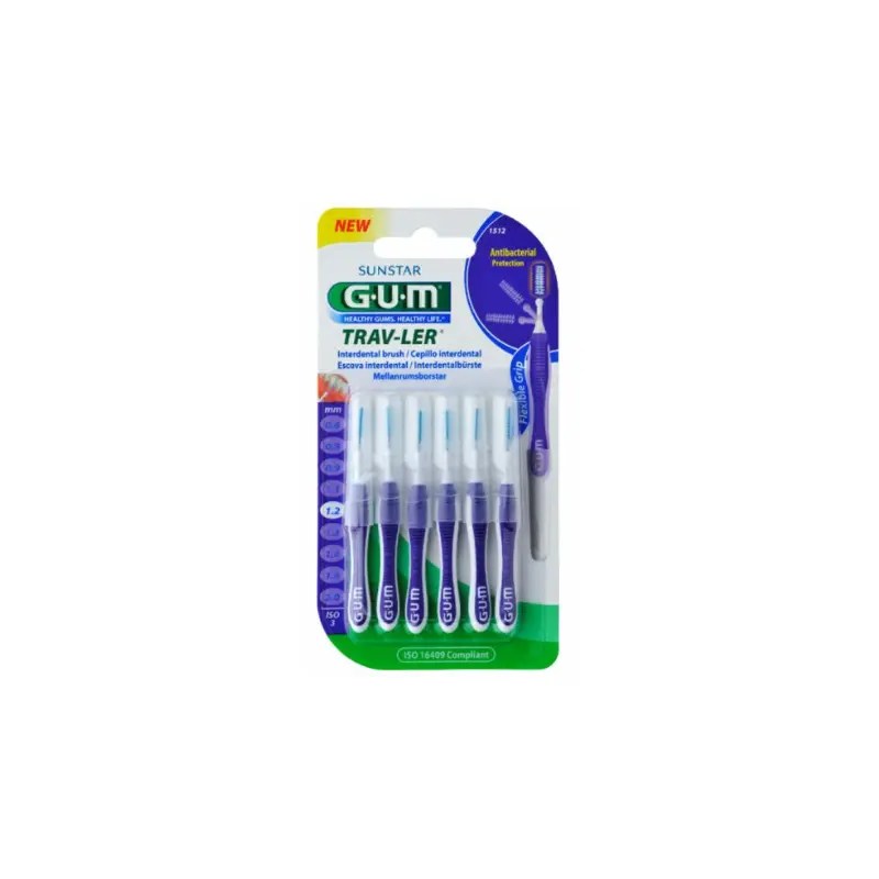 Gum Trav-Ler Escovilhão Cilíndrico Portátil Fino 1512 x6 Gum Trav-Ler Escovilhão Cilíndrico Portátil Fino 1512 x6