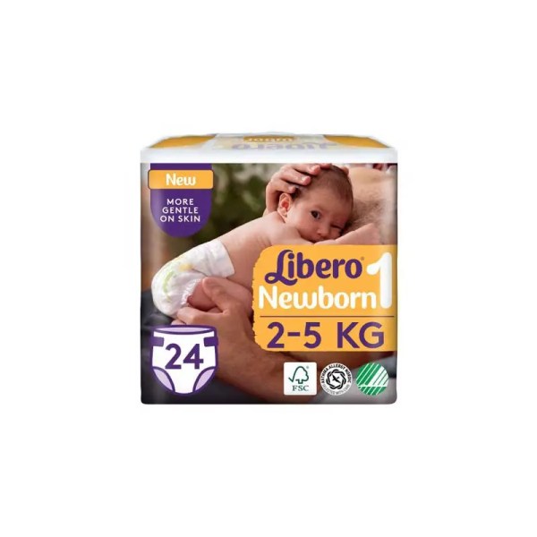Libero Newborn 1 Fralda 2-5Kg x24 Libero Newborn 1 Fralda 2-5Kg x24
