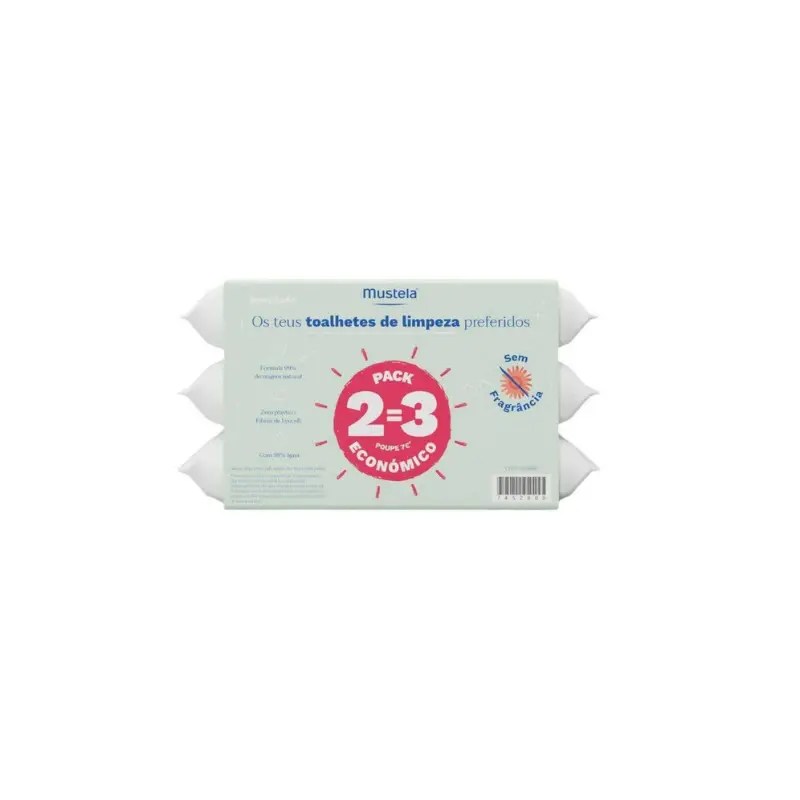 Mustela Toalhetes Bebé – Pack 3×60