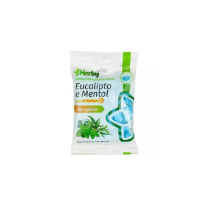Herby Rebuçados para a Tosse Sem Açúcar Eucalipto e Mentol com Vitamina C 60g Herby Rebuçados para a Tosse Sem Açúcar Eucalipto e Mentol com Vitamina C 60g