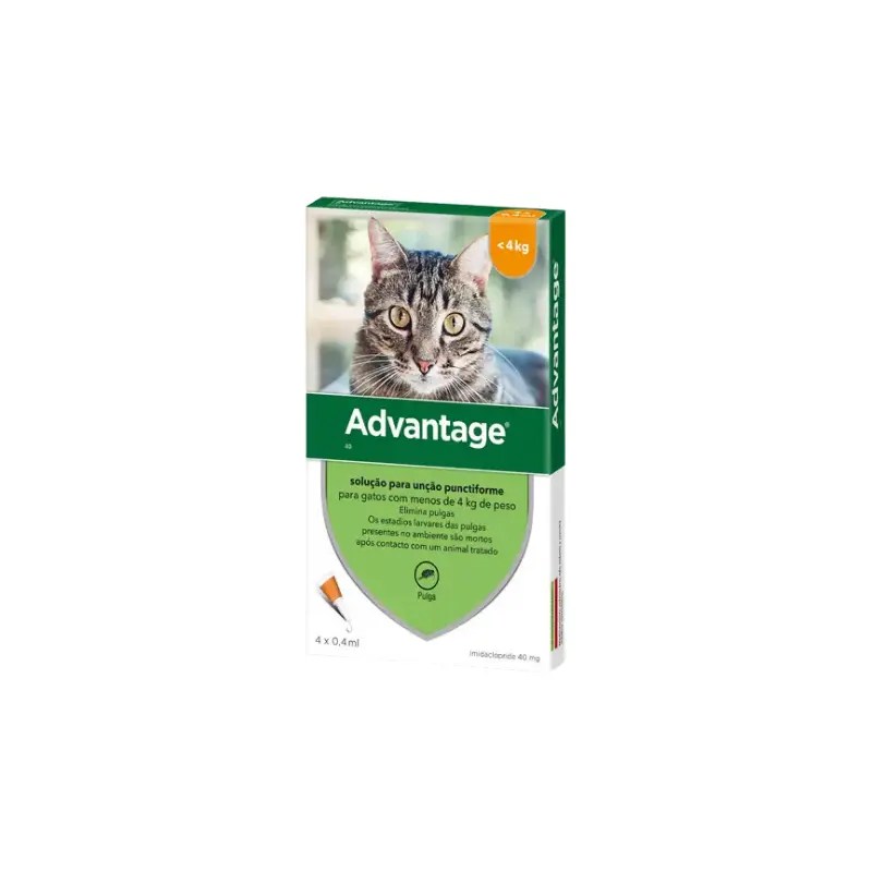Advantage Gato solução Uncao 04mlx4 Até 4Kg Advantage Gato solução Uncao 04mlx4 Até 4Kg
