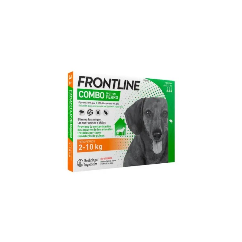 Frontline Combo Cães 2-10 kg x3 Pipetas Frontline Combo Cães 2-10 kg x3 Pipetas