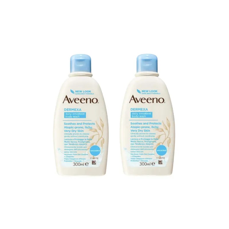 Aveeno Dermexa Gel de Banho Emoliente 2×300 ml