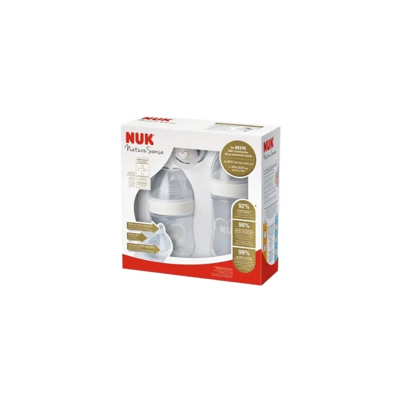 Nuk Nature Sense Pack Biberões 150ml + 260ml + Chupeta