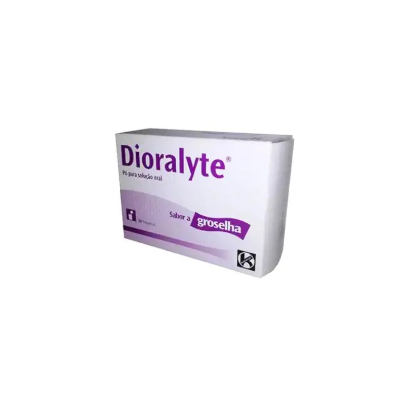 Dioralyte Sabor Groselha x20 pó solução oral saquetas