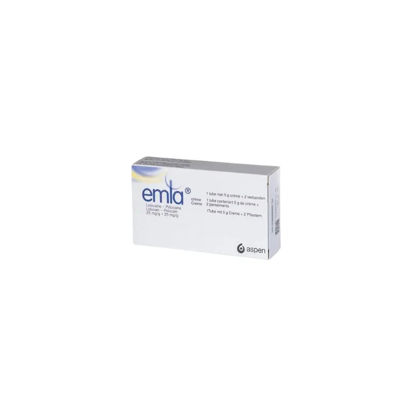 Emla Creme Tópico 25 mg/g + 5 g ×5 bisnagas Emla Creme Tópico 25 mg/g + 5 g ×5 bisnagas