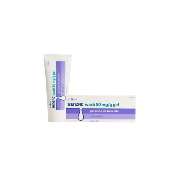 Benzac Wash 5, 50 mg/g-100 g x 1 gel bisnaga Benzac Wash 5, 50 mg/g-100 g x 1 gel bisnaga