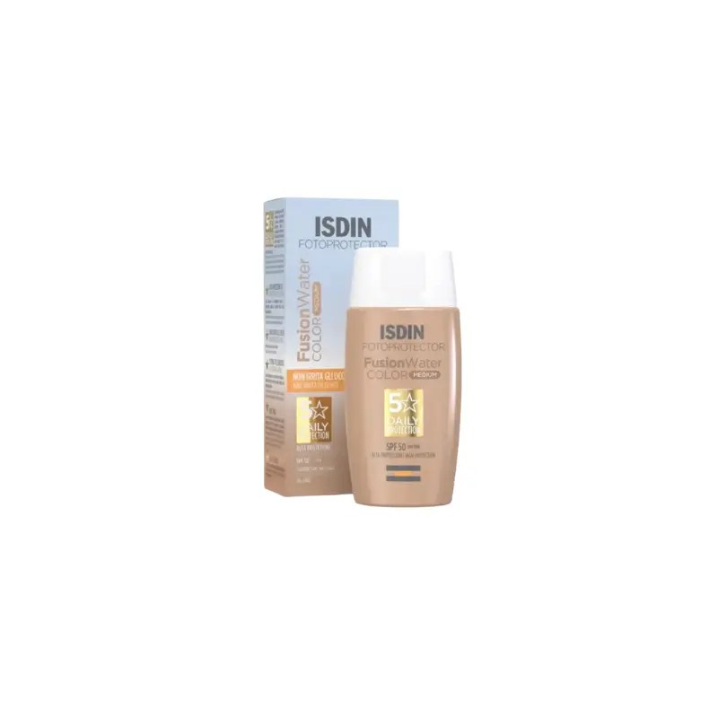ISDIN Fotoprotector Fusion Water Color MEDIUM SPF50 50ml – Protetor solar facial ultraligeiro com cor ISDIN Fotoprotector Fusion Water Color MEDIUM SPF50 50ml – Protetor solar facial ultraligeiro com cor
