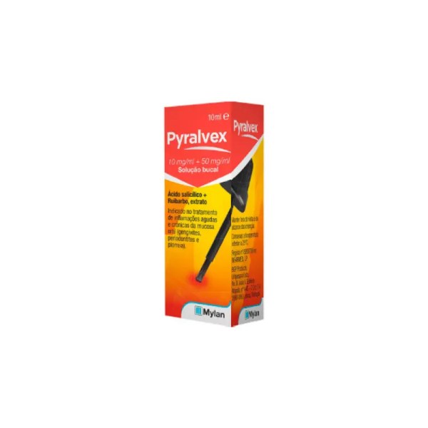 Pyralvex 10/50 mg/ml Solução Bucal 10 ml Pyralvex 10/50 mg/ml Solução Bucal 10 ml