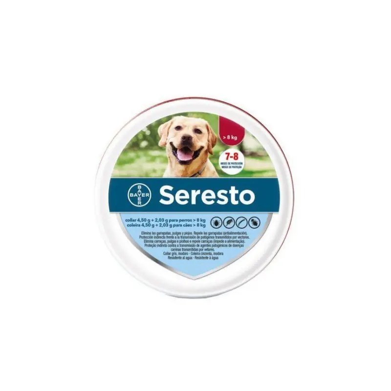 Seresto Coleira 1,25g+0,56g Cão Até 8kg coleira Seresto Coleira 1,25g+0,56g Cão Até 8kg coleira
