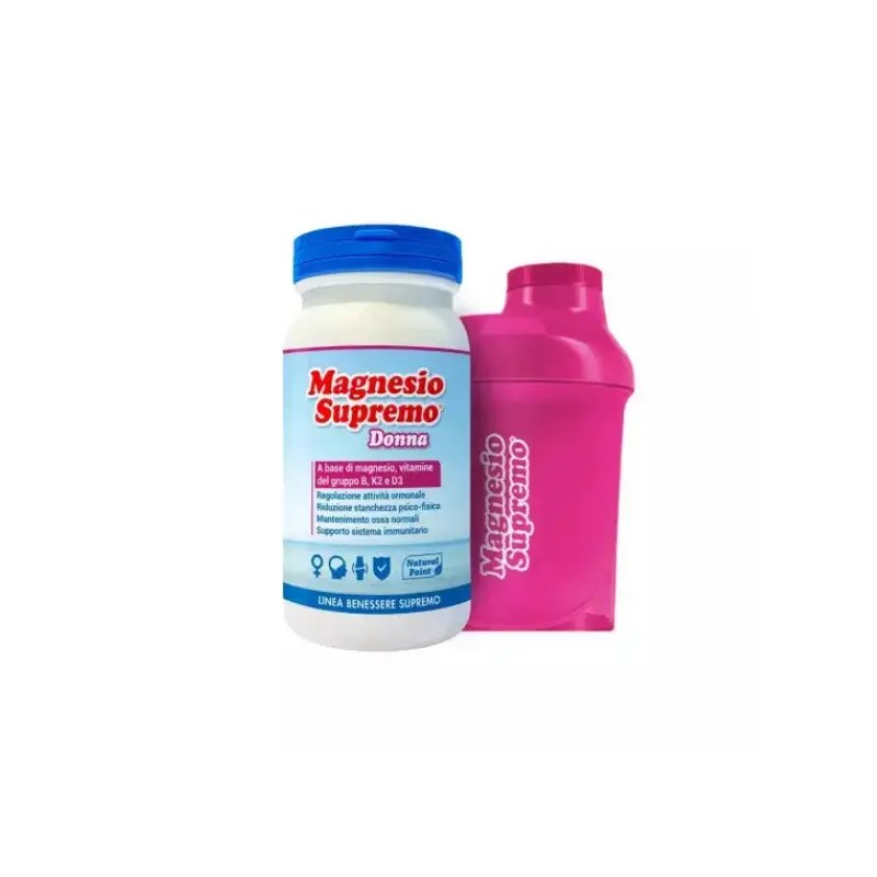 Magnésio Supremo Donna Pó 150g + Oferta Shaker Magnésio Supremo Donna Pó 150g + Oferta Shaker