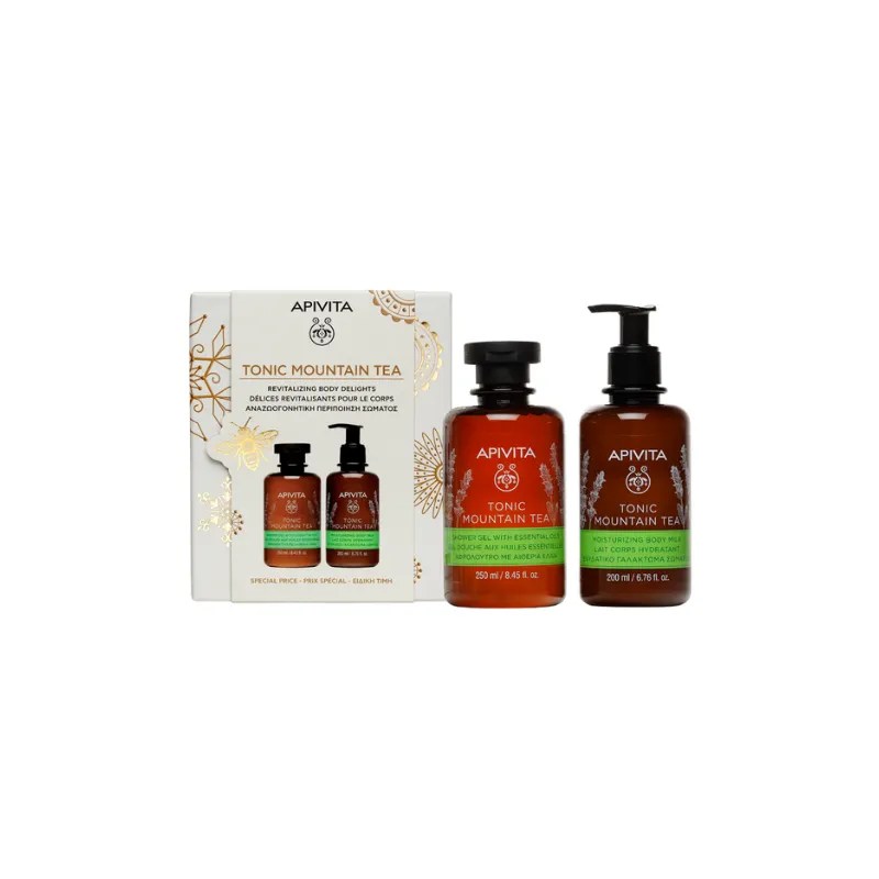 Apivita Mountain Tea Gel Banho 250ml + Apivita Leite Hidratante 200ml Apivita Mountain Tea Gel Banho 250ml + Apivita Leite Hidratante 200ml