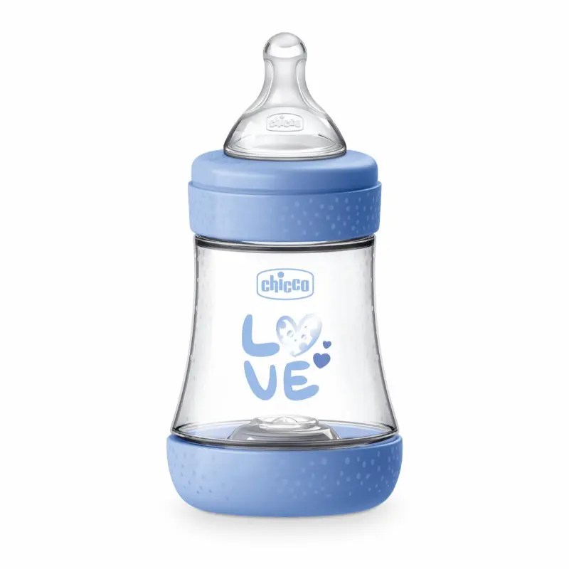 Biberão Chicco Perfect5 Azul 0m+ 150ml Fluxo Normal