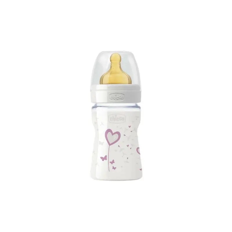 Biberão Chicco Well-Being Rosa 0m+ 150ml Fluxo Normal