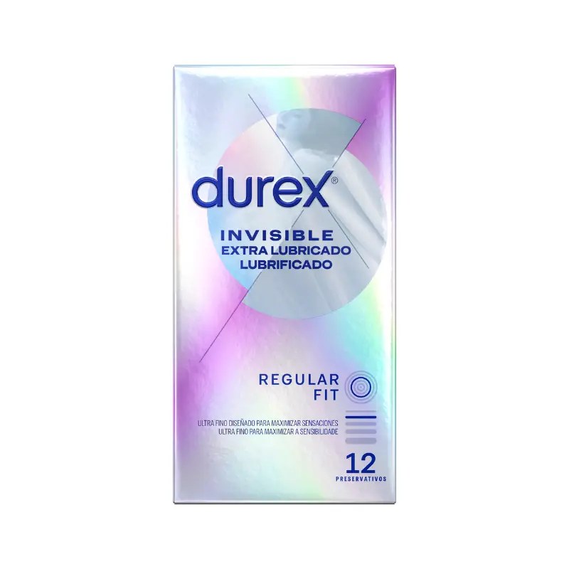 Durex Invisible Preservativo Extra Fino/Lubrificado 12
