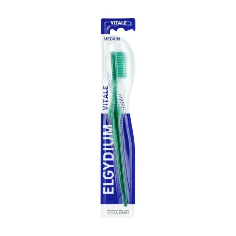 Elgydium Vitale Escova de Dentes Remoção de Placa Dentária Média