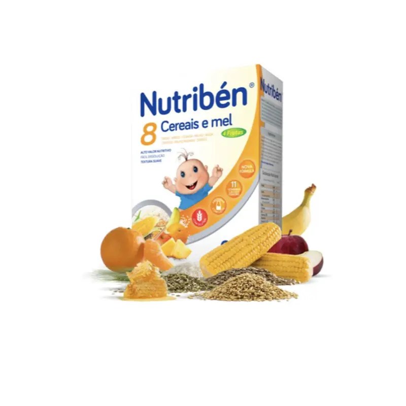 Nutriben Farinhas 8 Cereais Mel 4 Frut 300g