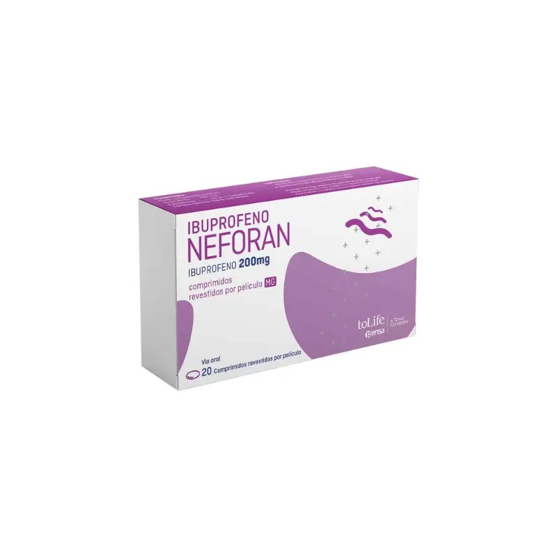 Ibuprofeno Neforan MG 200 mg Blister 20 Unidade(s) Comp revest pelic