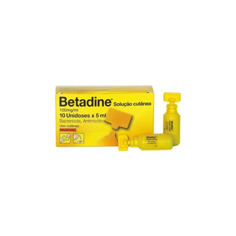 Betadine 100 mg/ml solução cutânea 5 ml x 10