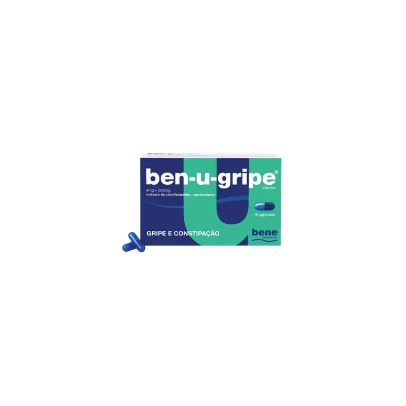 Ben-u-gripe , 4 mg + 500 mg Blister 16 Unidade(s) Caps