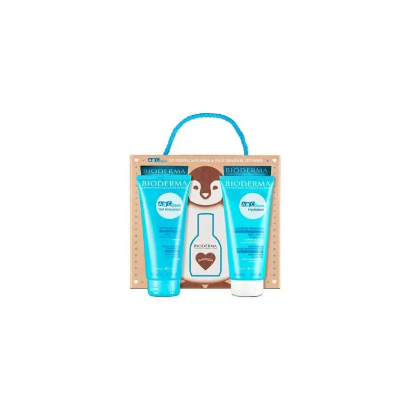 Bioderma ABCDerm Pack Gel Limpeza Moussant + Leite Hidratante + Mochila de Maternidade